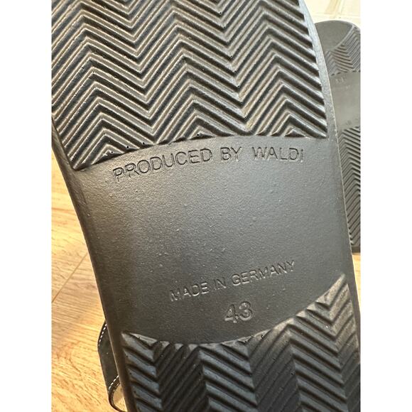 Finn Mens Comfort Sylt Sandal Black Nubuck Size 9.5/10 US 43 EU NIB Soft Footbed - Picture 13 of 15